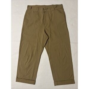 ROUCHA Piene Pants Womens Size C Large Tan Wide Leg Cotton Size 34 X 29